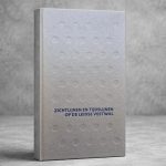 Book cover silver linen, blue foil and embossing